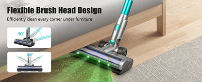 Wireless Vacuum Cleaner, Upgraded Version of Household Green Light Anti Entanglement Floor Brush, Automatic Dust Sensing, Suitable for Hardwood Floors, Carpets, Tiles, Suitable for Hardwood Floors, Carpets, Tiles