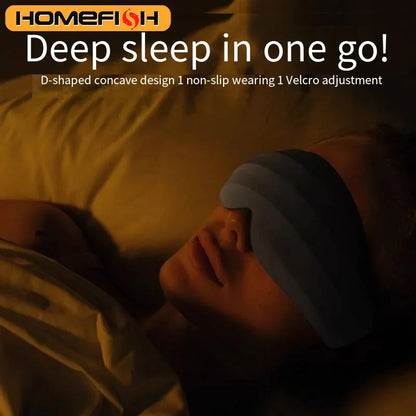 HOMEFISH Eye Mask Sleep 3D Stereoscopic Sleep Aid for Men Women Adult Portable For Sleeping Block Out Light Eye Mask Travel