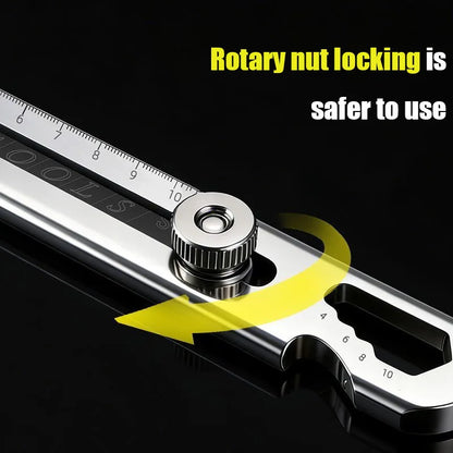 6 in 1 Stainless Steel Utility Knife with Thickened Metal Knife Holder Multifunctional Wallpaper Multifunctional Utility Knife