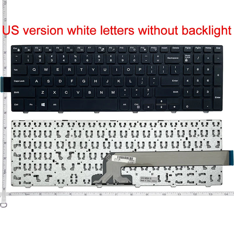 RU/US/UK/BR/SP For DELL Latitude 3550 3560 3570 3580 3588 15-3578 Vostro 15-3562 3546 3559 3565 3549 3558 laptop keyboard