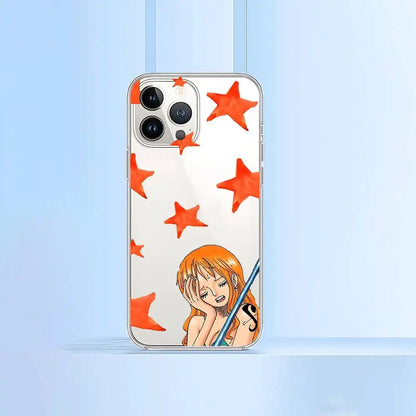 Cute Anime N-Nami Phone Case For IPhone 17 16 15 12 11 Pro Max 14 Plus 13 Mini Clear Cover Soft Funda