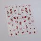 Lovely Red Fruit Strawberry Cherry Bowknot Love Heart Star Silk Ribbon 5D Nail Art Stickers Chic Self Adhesive Manicure Decal
