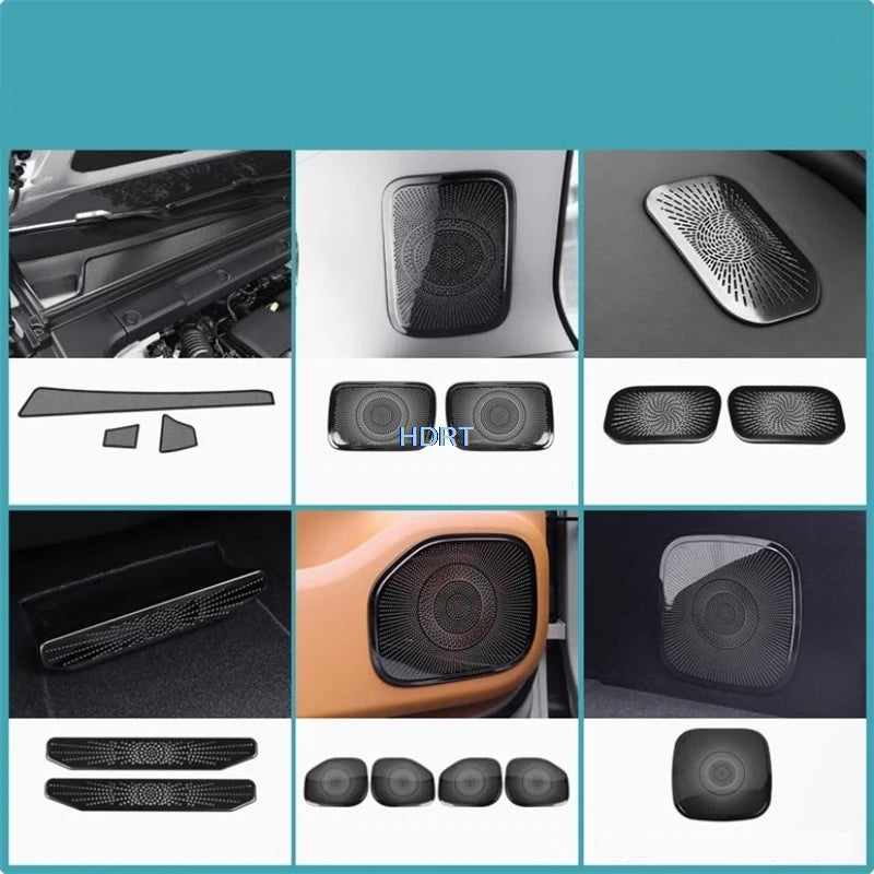 Car Styling Instrument Outlet Horn Hood Air Intake Mask Audio Trim For Leapmotor C10 2024 + Rear Trunk Speaker Cover Accessories