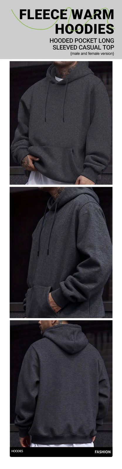 Customized DIY Print Men Woman Autumn Winter Hoodies Casual Classic Pullovers Simple Comfy Streetwear Soft Warm Sports Clothing