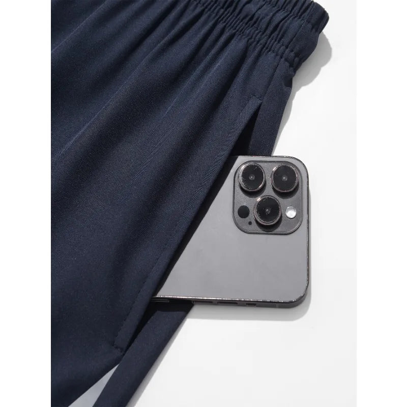 Muscle Fitness Casual Running Five-point Pants Men Reflective Stripe Basketball Training Quick-drying Breathable Training Shorts