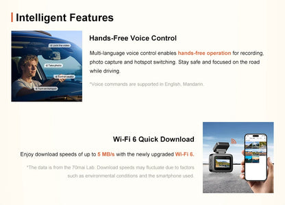 Global Version 70mai Dash Cam A800Nano 4K Image HDR GPS ADAS 24H Parking  70mai A800Nano True 4K Car DVR