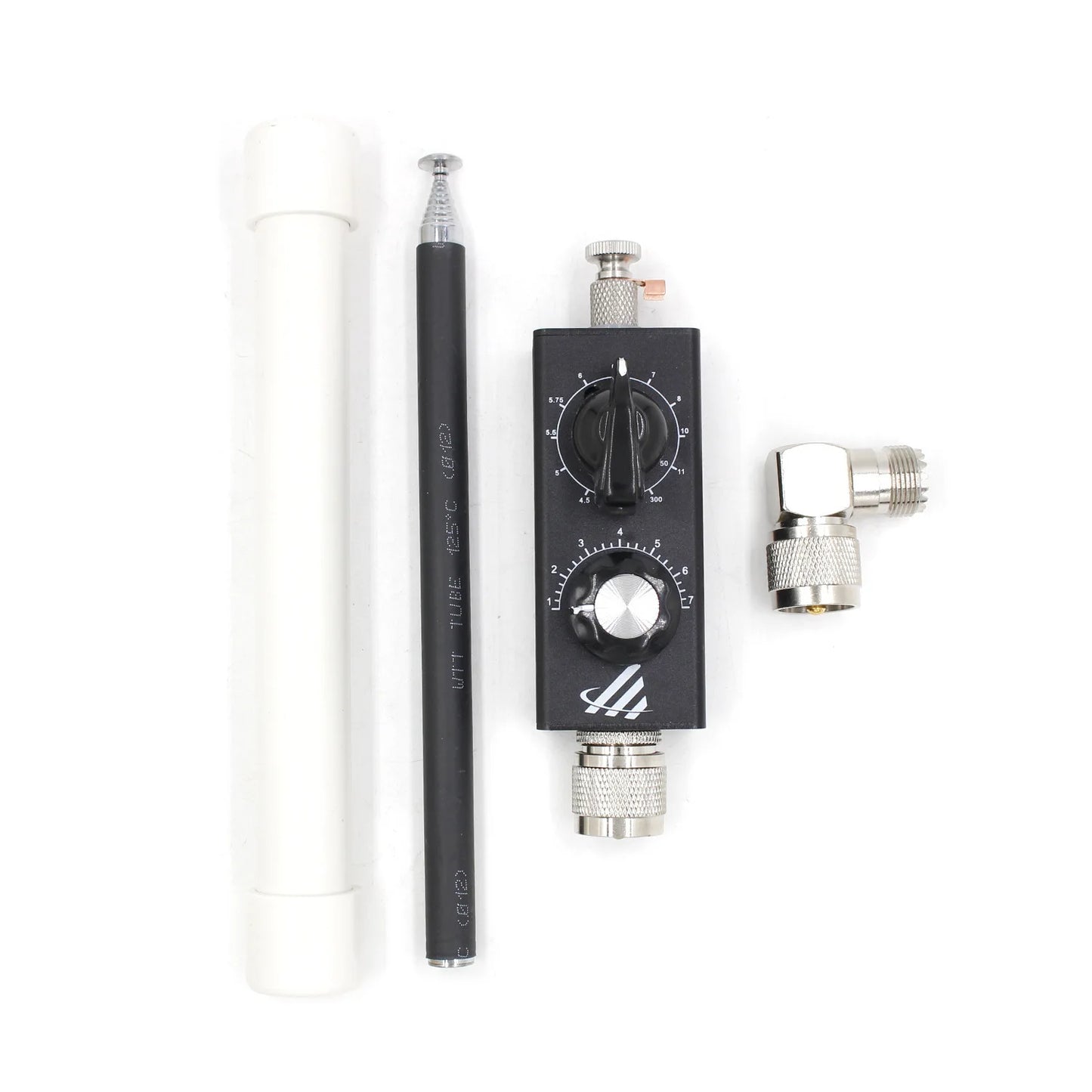 20W QRP Full-Band Tuned Antenna FM Aviation UV 5MHz-55MHz Tuned Shortwave Antenna HF Full Band Tuned Aerial for UHF VHF