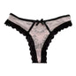 Breathable Patchwork Mesh Floral Bowknot Panties Ruffle Thong Lace Flower Transparent Briefs Low Waist Hollow Out Lady