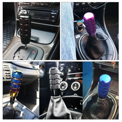 Universal Car Manual Transmission Aluminum Knurled Gear Shift Knob 95mm Non-Slip Gear Lever Knob M8 M10 M12 Universal