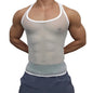 INCERUN Tops American Style Fashion Men Thin Perspective Mesh Vests Sexy Casual Streetwear Male Personality Sleeveless Tank Tops