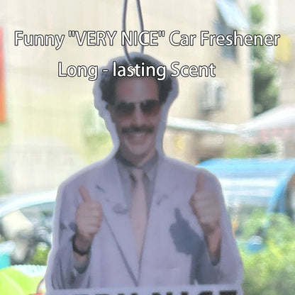 Borat-themed Plant-based Non-toxic Car Air Freshener - Universal Pendant, Fits 99% Vehicles, Safe for Cars with Kids