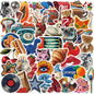 50/100Pcs Retro Y2K Aesthetic Stickers, Vintage Cartoon Vinyl Decals for Laptops, Water Bottles, Guitars, Journals, Notebook