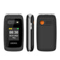UNIWA V202T 4G Feature Flip Phone Fashion Dual Screen Big Push-Button  Flip Mobile Phone for Elderly 1450mAh SOS Function Phone
