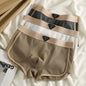 3PCS/Pack Fashion Ice Silk Knitted Plaid Boxers Breathable Comfort Mesh Crotch Underpants Super Soft High Elastic Men's Panties