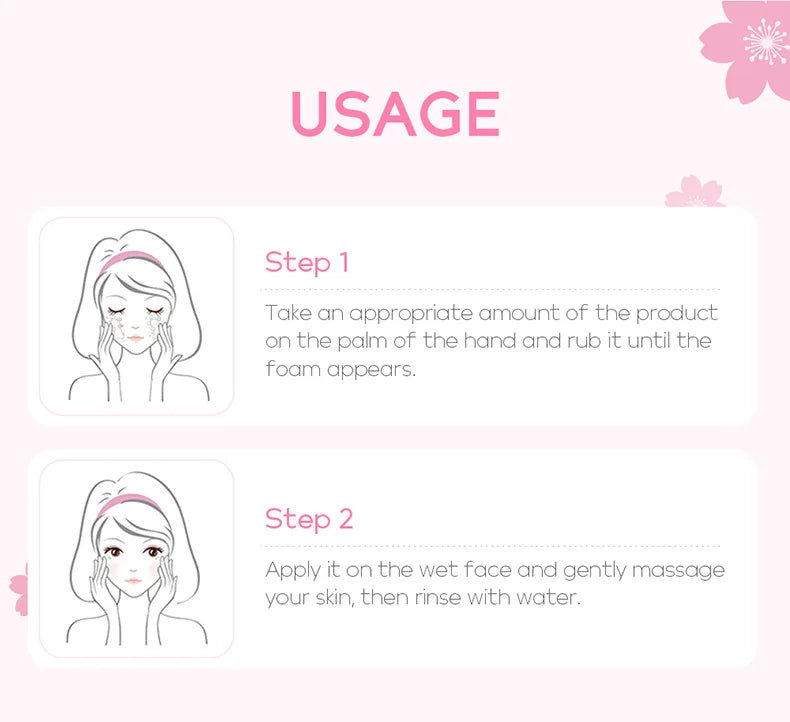 40pcs Face Skin Care Set Cherry Blossom Essence Moisturizing Cream & Collagen Eye Cream & Face Toner & Cleanser Portable Kit