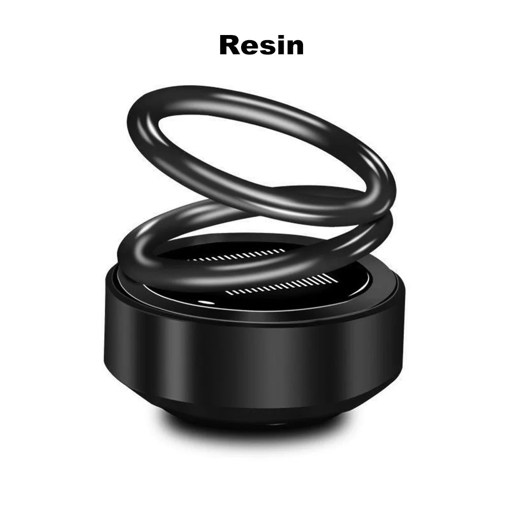 Solar Auto Aromatherapy Rotating Car Air Fresheners Car Decorations Aroma Double Ring Vehicle Diffuser Car Accessories Interior