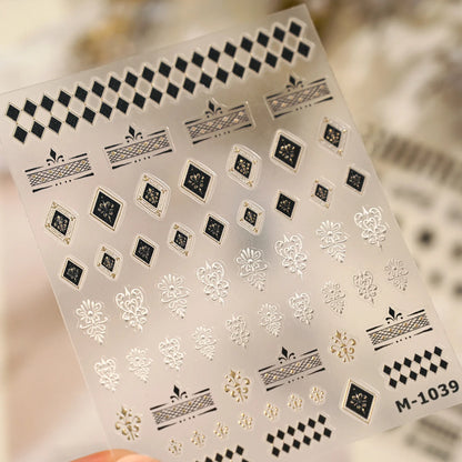 5D Starfish Fish Tail Small Fish Blue Bow Shell Silver Glitter Star Nail Art Stickers Ocean Fantasy Summer Nail Decals Manicure