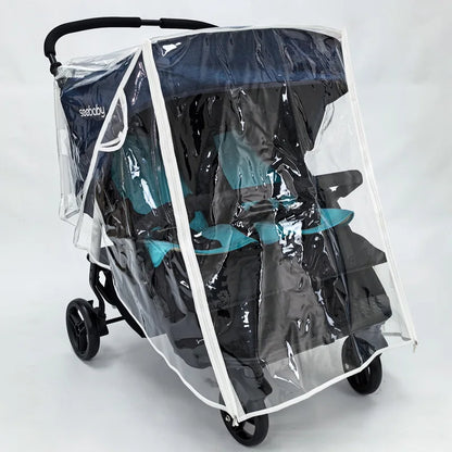 Twin Stroller Rain Cover Windshield Double Front Stroller Universal Rainproof Warm Cover Cart Raincoat Baby Stroller Accessories