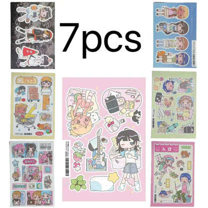 Cute Sweet Cool Japanese Shibuya Girl Sticker Korean Kawaii Cartoon Y2k Stickers Hand Account Diary Scrapbook Decorative Sticker