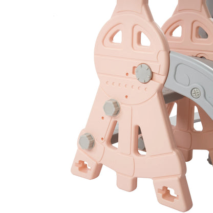 Rosahqnda 4-in-1 Children slide Indoor & Outdoor Outdoor Outdoor Playground for Toddlers Swing 1-6 Years