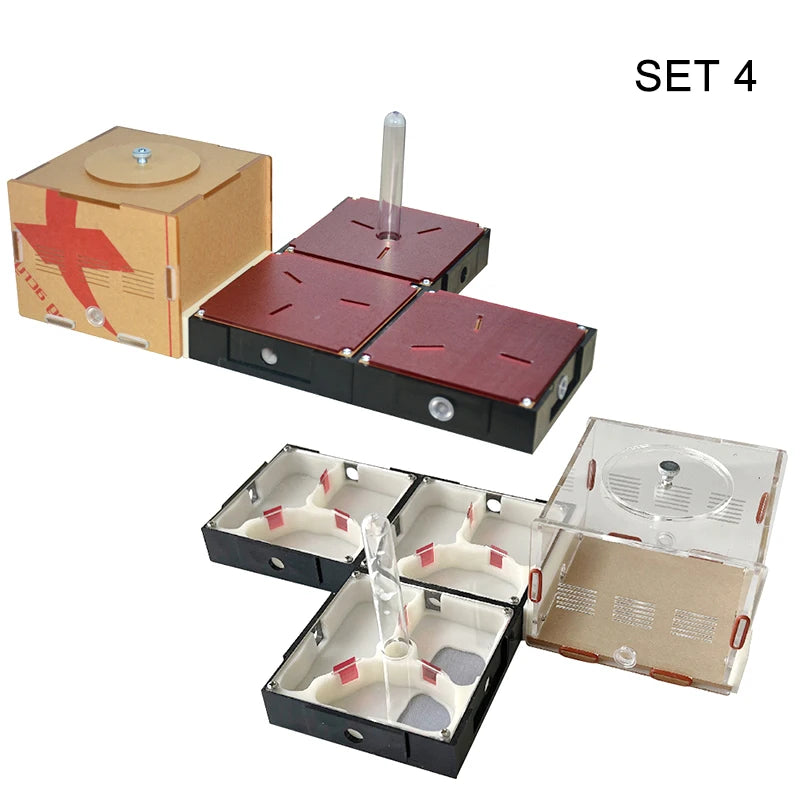Acrylic Ant Farm Unlimited Expansion Ant Nest with Feeding Area Gypsum Ant House Pet Anthill Workshop Moisturizing Water Tower