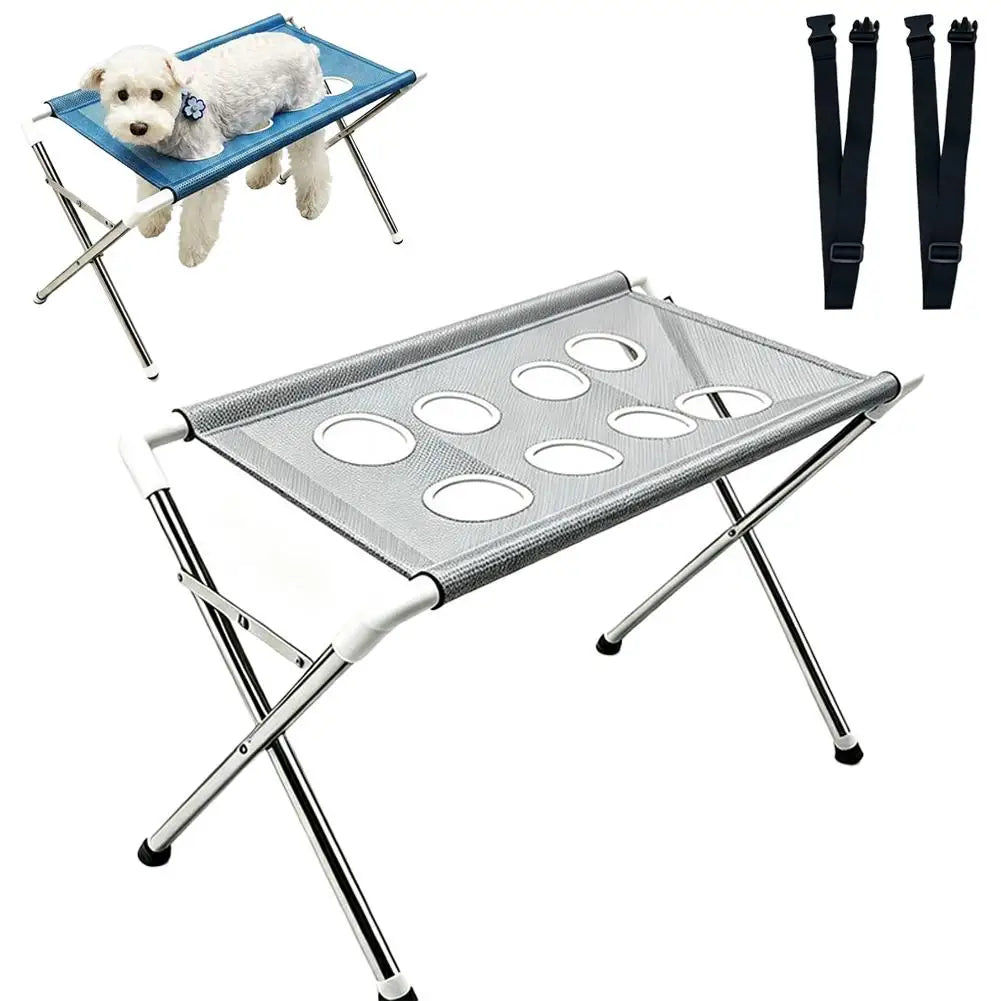 Breathable Mesh Pet Bath Stand Foldable Cat And Dog Bath Table Small Pet Bath Labor-saving Support Frame ﻿