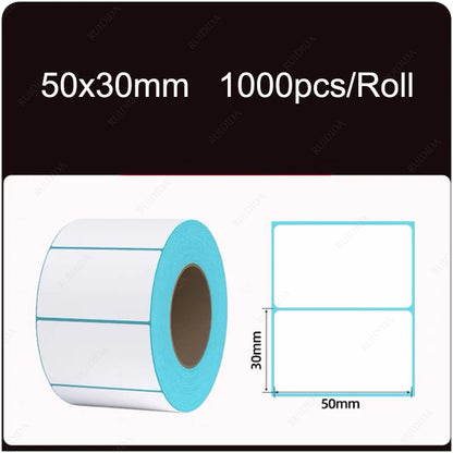 Width 40/50/60/70/80/90/100mm Self-Adhesive Stickers Shipping Thermal Label Barcode SKU Label Price Tag no Carbon Band Required