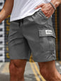 Big Pocket Men's Shorts Casual Work Cool Pants with Point Loose Fit Clothing Waist Sports Male Outfit Shorts