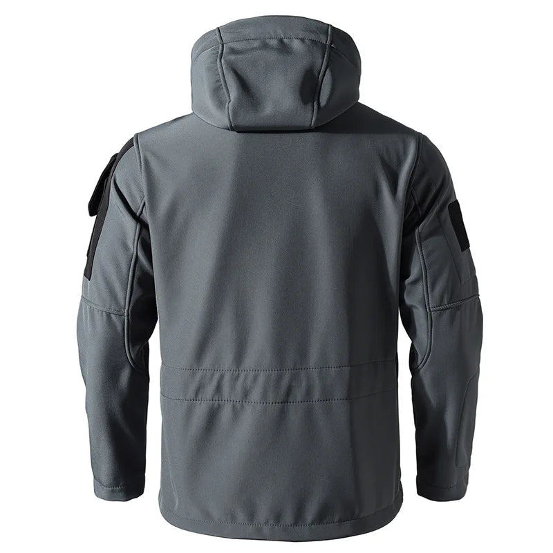 New Shark Shell Beetle Suit Winter Camo Fleece Lined Thickened Softshell Jacket Pants Set Plus Size Windproof Thermal Outdoor Ge