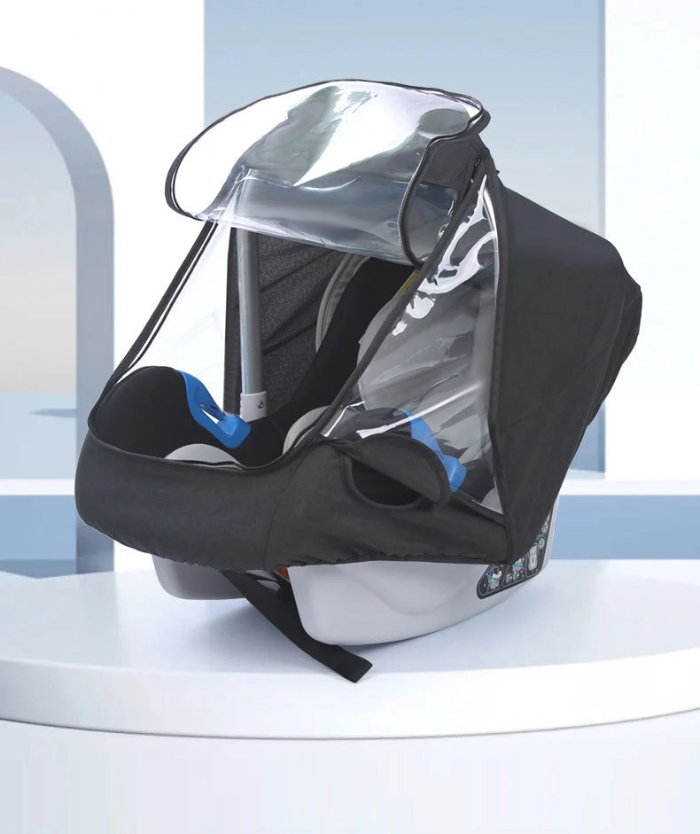 Baby Carriage Cabas Rain Cover Portable Newborn Stroller Safety Seat Wind and Cold Proof Dust Cozy carseat Raincover