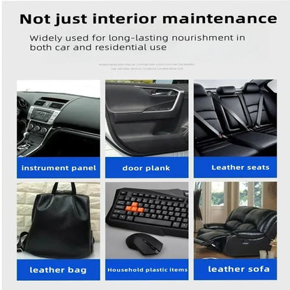 Auto Interior Refurbish Paste Multifunctional Leather Plastic Care Cream Long Lasting Shine Anti Oxidation Protection Coating