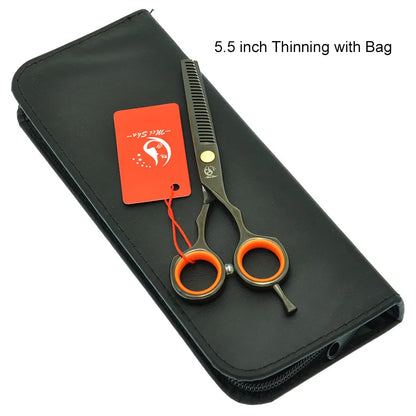 Meisha 5.5 inch Professional Hair Cutting Thinning Styling Tool Japan 440c Hairdressing Scissors Set Hair Salon Shears A0027A