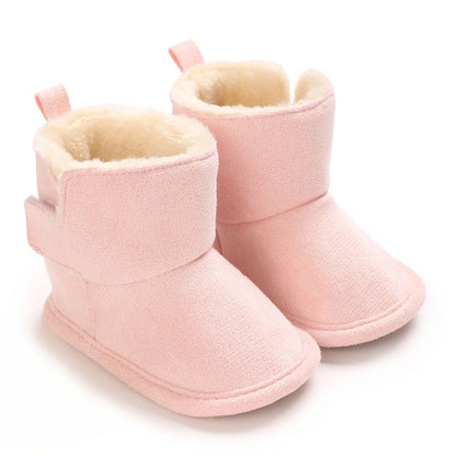 New Baby Boots For Winter Warmth 0-18M Newborn Baby Velcro Soft Sole Anti Slip Front Shoes Baby Shoes Warm Snow Boots