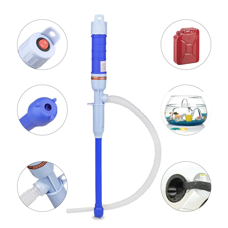 Liquid Oil Transfer Pump Water Pump Powered Electric Outdoor Car Vehicle Fuel Gas Transfer Suction Pumps Liquid Transfer Oil
