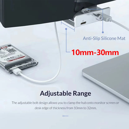 10Gbps HUB USB3.2/3.0/2.0 Splitter Adapter Universal External Multi Clip Dock For iMac Macbook Lenovo Desktop PC Accessories