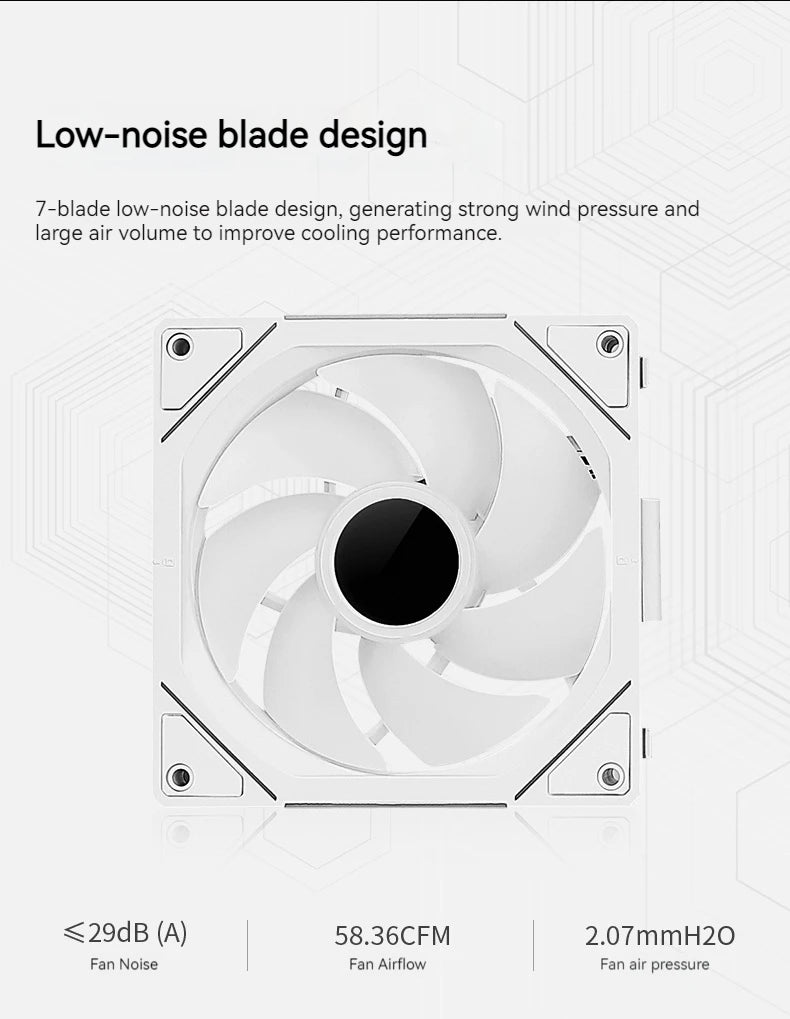 Teucer JM-1 PC Case Fan Mirror Cycle ARGB Light 120mm 3in1 800-2000rpm 12v/4Pin PWM Low noise Chassis Water Cooling Ventilador