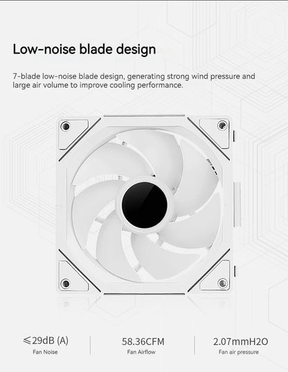 Teucer JM-1 PC Case Fan Mirror Cycle ARGB Light 120mm 3in1 800-2000rpm 12v/4Pin PWM Low noise Chassis Water Cooling Ventilador