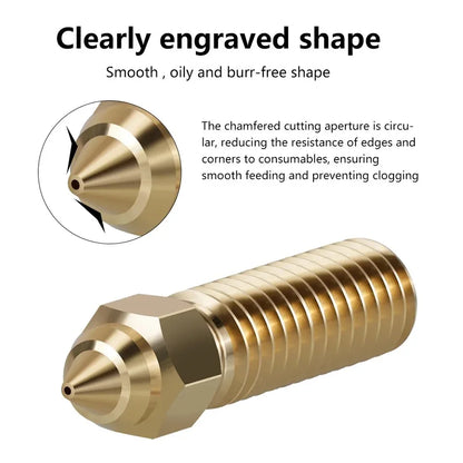 For Creality Ender 3 V3 KE K1/k1 Max Nozzle 0.4 0.6 0.8mm Nozzles Hard Steel Copper Plated Brass Genius Pro Vyper K1 Pro Hotend
