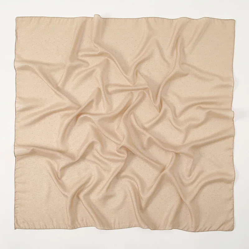 90*90cm Square Chiffon Hijab Scarf Women Solid Color Muslim Soft Head Scarf Islamic Shawls and Wraps Headband Musulman Scarves