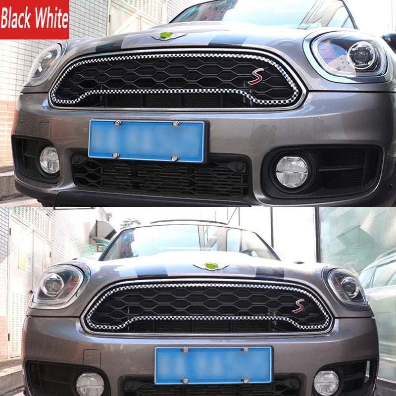 For Mini Countryman Cooper F60 2018 2019 2020 2021 2022 2023 2024 High Quality ABS Front Grille Decorative Frame Mesh