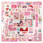 10/30/50pcs Kawaii Pink Santa Claus Elk Snowman Stamps Stickers Aesthetic Christmas Decoration Decals Toys Gifts