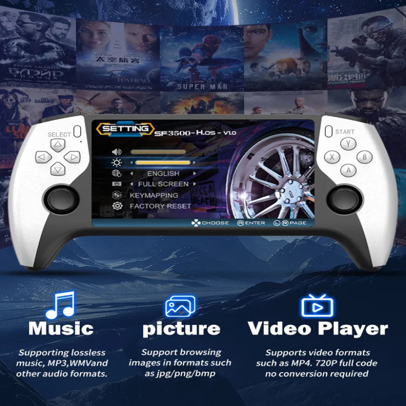 Pocket Game Console 5.0 Large Screen High Definition Retro Style Miniature Dual Joysticks Two-player Fighting Arcade-style