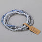 4 Pieces Set Faceted Glass Beads Stretch Bracelet AB Effected Glass Beads Multi Color Elastic Beaded Handmade Bracelet Jewelry