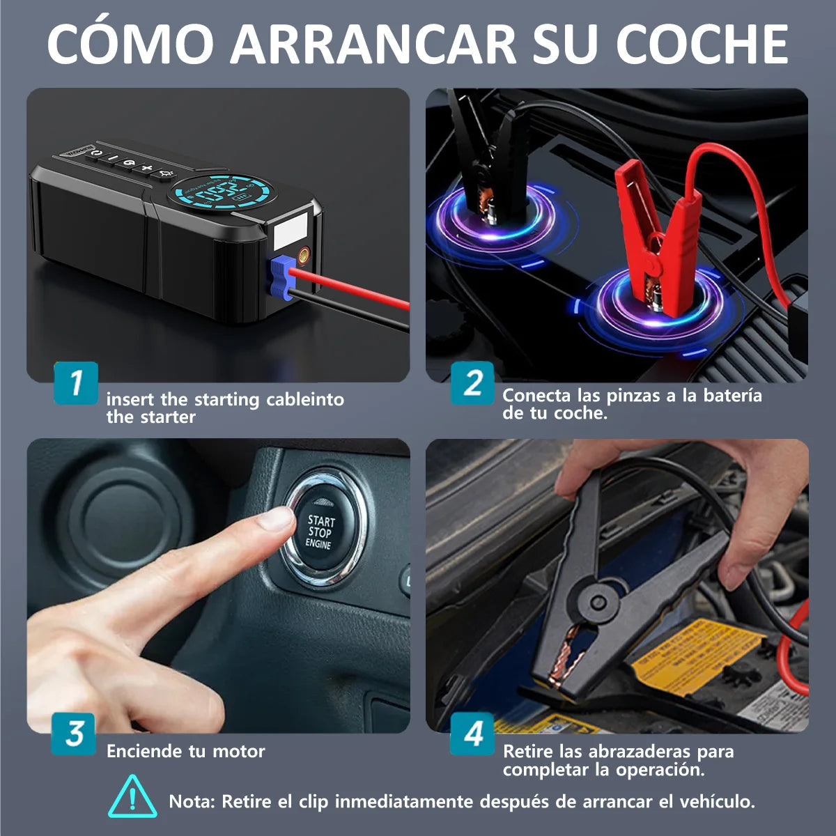 BSMOOM Car Jump Starter Air Compressor With Power Bank 150PSI Air Pump Car Battery Emergency Boosters with LED Light