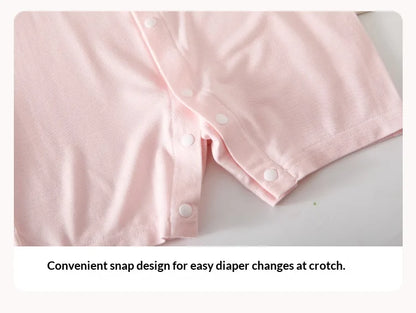 Baby Summer Short Sleeve Thin Air Conditioning Suit Breathable Cool Sensation Lightweight Jumpsuit for Crawling Infants