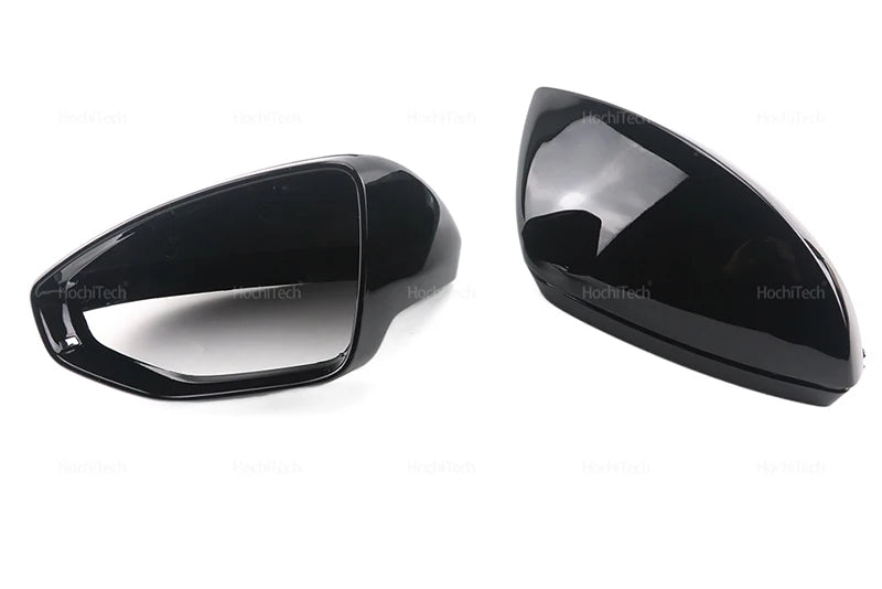 High Quality Carbon Fiber Glossy Black Replacement Side Mirror Covers Cap for Audi A6 S6 RS6 C8 A7 S7 RS7 A8 Left hand Drive