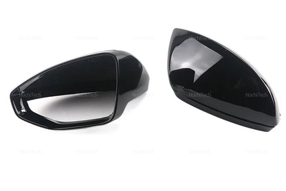 High Quality Carbon Fiber Glossy Black Replacement Side Mirror Covers Cap for Audi A6 S6 RS6 C8 A7 S7 RS7 A8 Left hand Drive