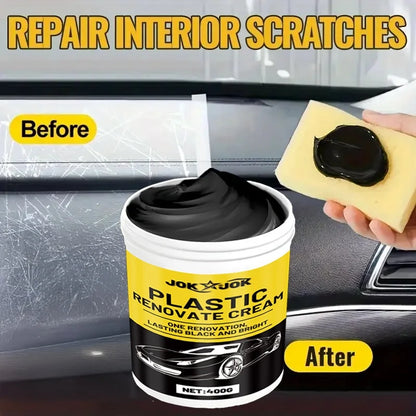 High-Quality Car Plastic Polishing Wax,400g Large Capacity,Quick Repair Gloss,Tire Shine Coating Wax,Dashboard Wax,Sofa Interior