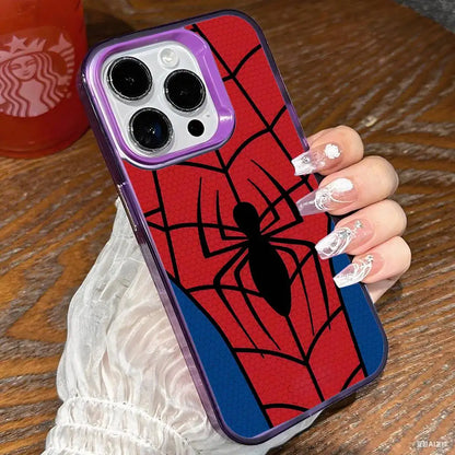 Cool S-Spider-Man Phone Case For IPhone 17 16 15 Pro Max Plus 14 13 12 11 Black White Shockproof Phone Cover