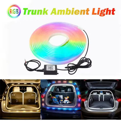 New car universal trunk and trunk lights with colorful lighting APP control LED ambient light RGB decorative light